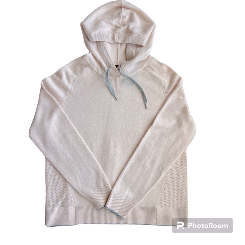 Magashoni 100% Cashmere Hoodie Sweater, L, Light Dusty Rose Pink, NWT